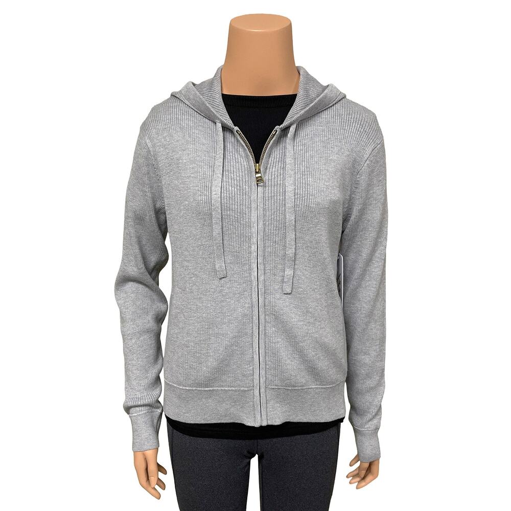 Rhone Daybreak Sweater Knit Hoodie Sz XS New $129 Light Gray Heather Relaxed Fit